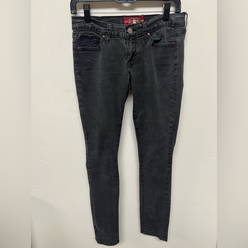 LUCKY BRAND WOMEN’S BLACK “CHARLIE”SKINNY JEANS  SIZE 4/27 REGULAR